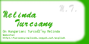 melinda turcsany business card